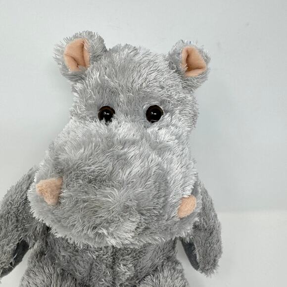 The Bear Factory 2001 Gray Hippo Furry Hippopotamus 15" Plush Stuffed Animal Toy - Picture 2 of 12
